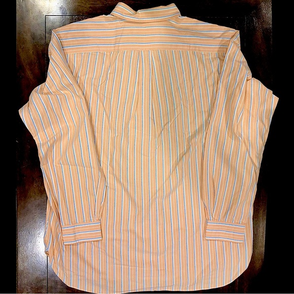 RALPH LAUREN Long Sleeve Blue Orange Button Down Dress Shirt Sz XL - Picture 6 of 10